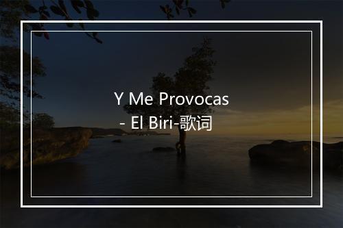 Y Me Provocas - El Biri-歌词