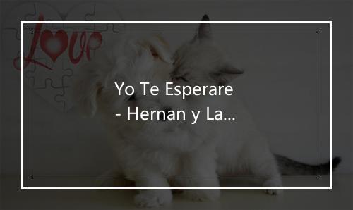 Yo Te Esperare - Hernan y La Champions Liga-歌词