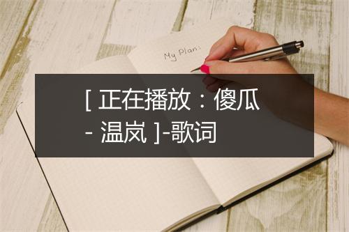 [ 正在播放：傻瓜 - 温岚 ]-歌词