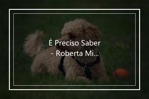 É Preciso Saber - Roberta Miranda-歌词