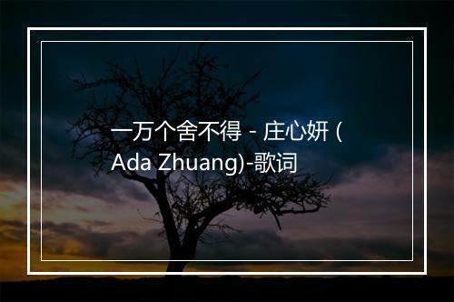 一万个舍不得 - 庄心妍 (Ada Zhuang)-歌词