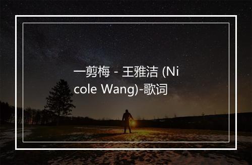 一剪梅 - 王雅洁 (Nicole Wang)-歌词