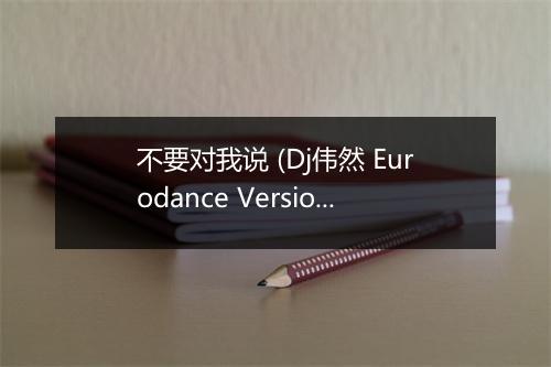 不要对我说 (Dj伟然 Eurodance Version Mix) - 程响-歌词