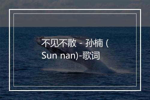 不见不散 - 孙楠 (Sun nan)-歌词