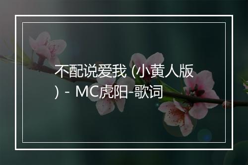 不配说爱我 (小黄人版) - MC虎阳-歌词