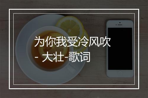 为你我受冷风吹 - 大壮-歌词