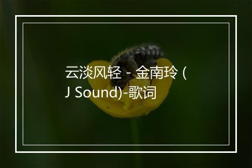 云淡风轻 - 金南玲 (J Sound)-歌词