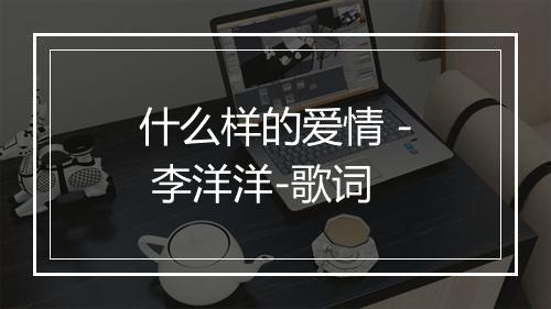 什么样的爱情 - 李洋洋-歌词