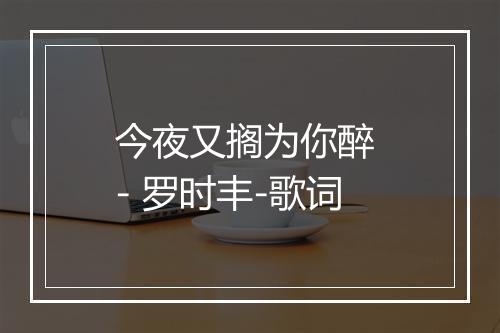 今夜又搁为你醉 - 罗时丰-歌词