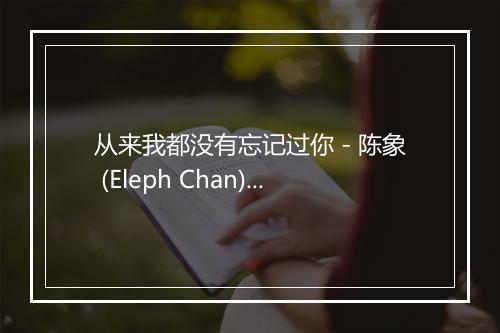 从来我都没有忘记过你 - 陈象 (Eleph Chan)-歌词