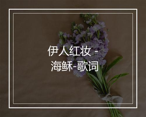 伊人红妆 - 海稣-歌词