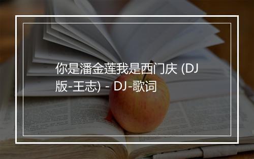 你是潘金莲我是西门庆 (DJ版-王志) - DJ-歌词