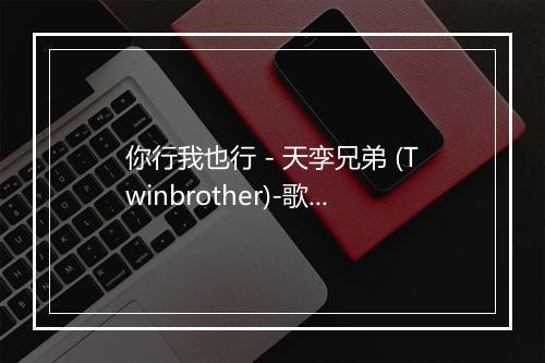 你行我也行 - 天孪兄弟 (Twinbrother)-歌词