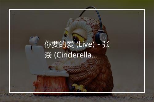 你要的爱 (Live) - 张焱 (Cinderella Zhang)-歌词