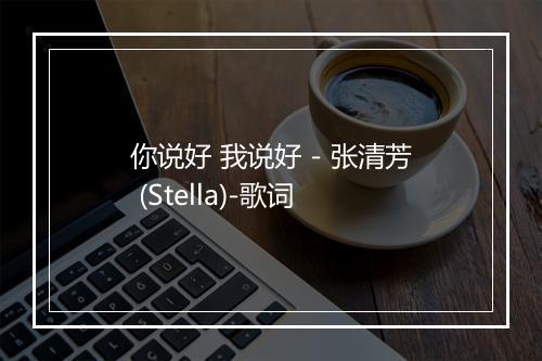 你说好 我说好 - 张清芳 (Stella)-歌词