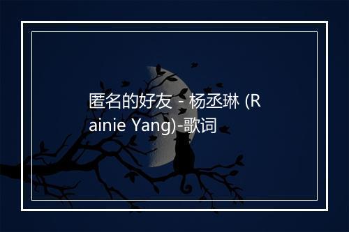 匿名的好友 - 杨丞琳 (Rainie Yang)-歌词