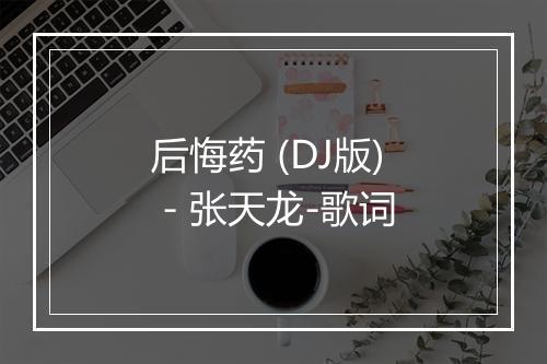 后悔药 (DJ版) - 张天龙-歌词