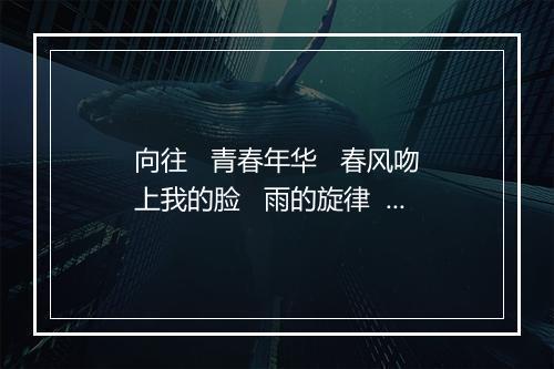 向往   青春年华   春风吻上我的脸   雨的旋律   我心中只有你   SUNNY   心上人   雨中既景   飞行船   爱像一首歌   一样的月光  