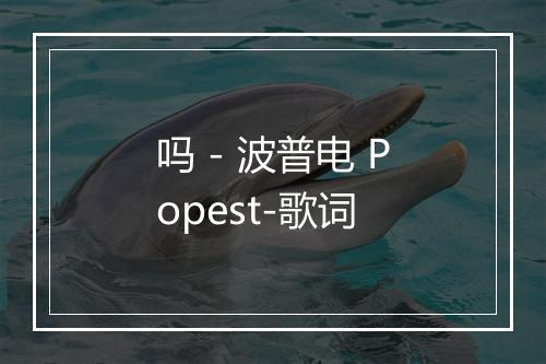 吗 - 波普电 Popest-歌词