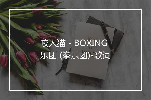 咬人猫 - BOXING乐团 (拳乐团)-歌词