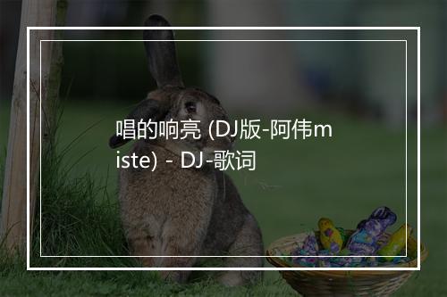 唱的响亮 (DJ版-阿伟miste) - DJ-歌词