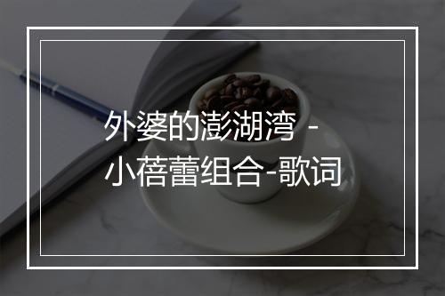 外婆的澎湖湾 - 小蓓蕾组合-歌词