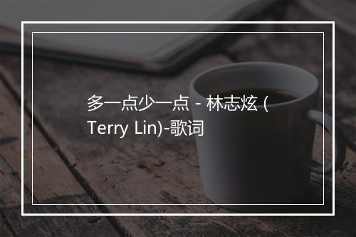 多一点少一点 - 林志炫 (Terry Lin)-歌词