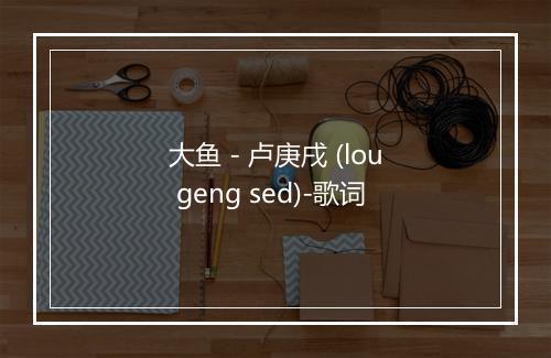 大鱼 - 卢庚戌 (lou geng sed)-歌词