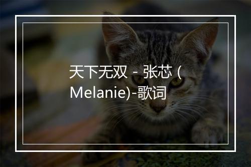 天下无双 - 张芯 (Melanie)-歌词