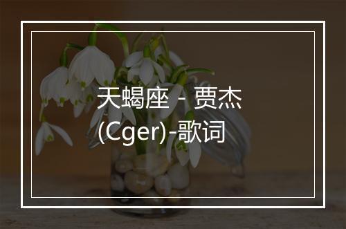 天蝎座 - 贾杰 (Cger)-歌词