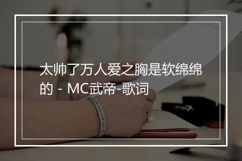 太帅了万人爱之胸是软绵绵的 - MC武帝-歌词