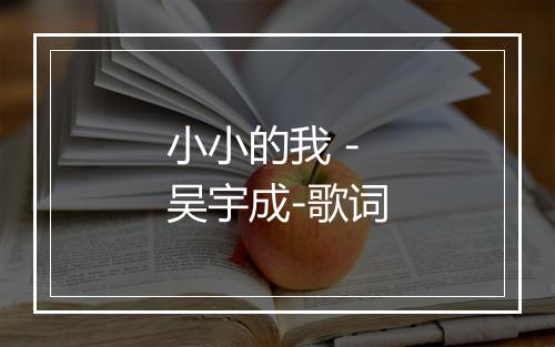 小小的我 - 吴宇成-歌词