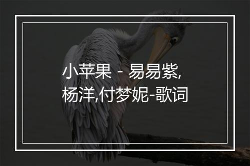 小苹果 - 易易紫,杨洋,付梦妮-歌词