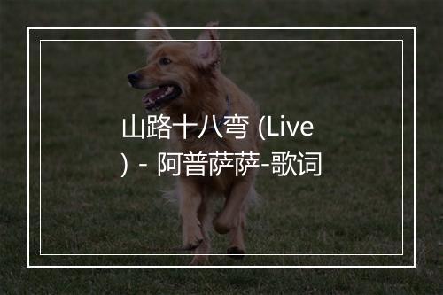 山路十八弯 (Live) - 阿普萨萨-歌词