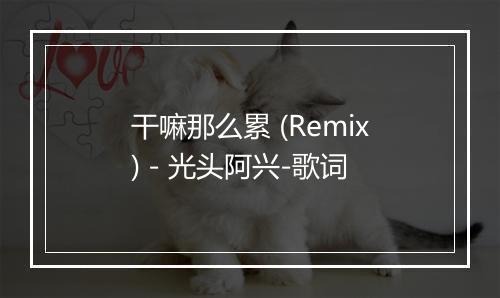 干嘛那么累 (Remix) - 光头阿兴-歌词