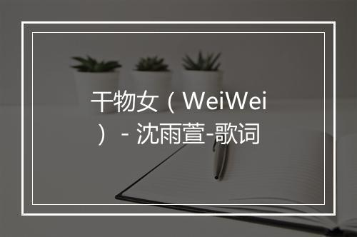 干物女（WeiWei） - 沈雨萱-歌词