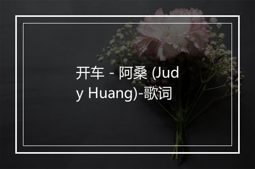 开车 - 阿桑 (Judy Huang)-歌词