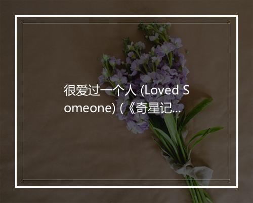 很爱过一个人 (Loved Someone) (《奇星记之鲜衣怒马少年时》电视剧片尾曲) - 丁当 (Della Wu)-歌词