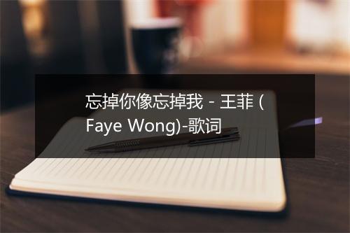 忘掉你像忘掉我 - 王菲 (Faye Wong)-歌词