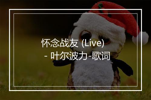 怀念战友 (Live) - 叶尔波力-歌词