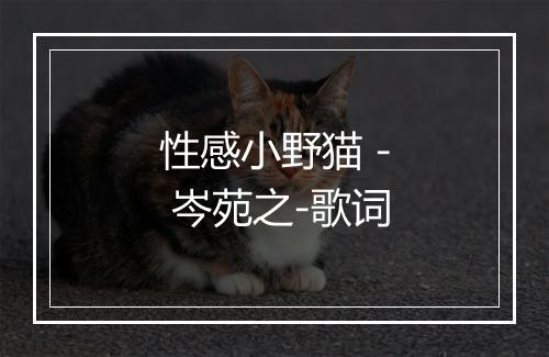 性感小野猫 - 岑苑之-歌词