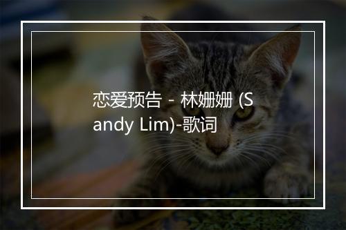 恋爱预告 - 林姗姗 (Sandy Lim)-歌词