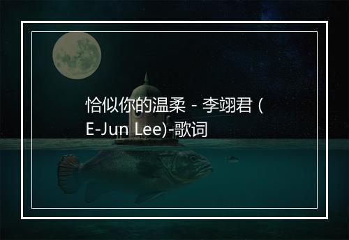 恰似你的温柔 - 李翊君 (E-Jun Lee)-歌词