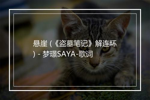 悬崖 (《盗墓笔记》解连环) - 梦璟SAYA-歌词