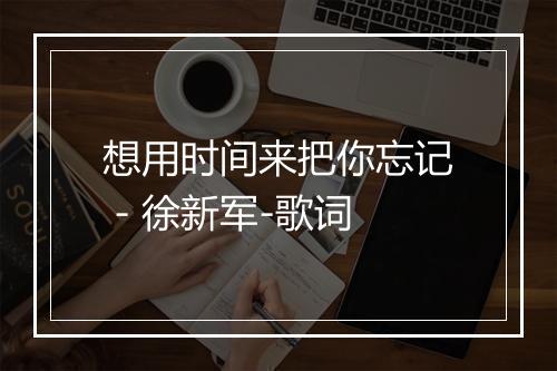 想用时间来把你忘记 - 徐新军-歌词