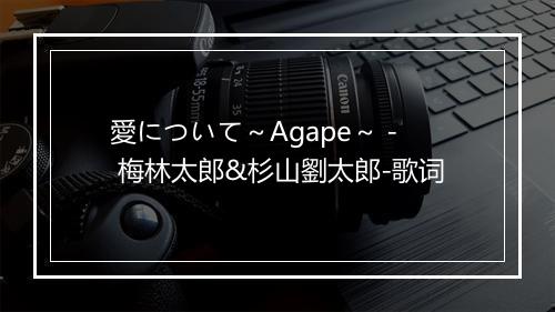 愛について～Agape～ - 梅林太郎&杉山劉太郎-歌词