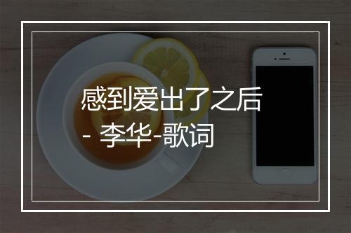 感到爱出了之后 - 李华-歌词