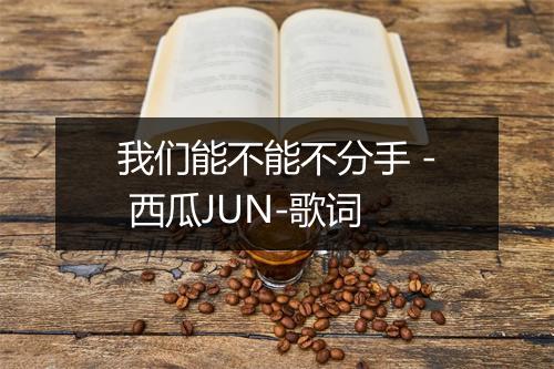 我们能不能不分手 - 西瓜JUN-歌词