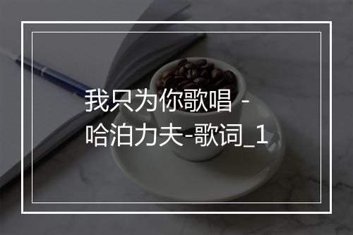 我只为你歌唱 - 哈泊力夫-歌词_1