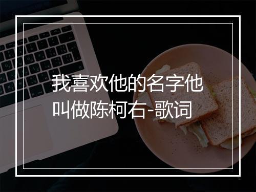 我喜欢他的名字他叫做陈柯右-歌词